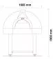 Preview: Holz Pizzaofen Pavesi JOY 120H | Backfläche statisch | 4 bis 5 Pizzen | B1605 x T1650 x H1900 mm